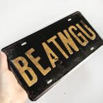 Panguru Jeepers Creepers BEATNGU Embossed License Plate Replica, Vintage Distressed Style Prop Car Number Tag Memorabilia, 12×6 Inch