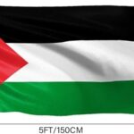 Palestine Flag 3×5 Foot National Pride Flag – Striking Colors and Long Lasting – Designed with Canvas Header and Double Stitched – Premium Polyester Flags with Brass Grommets 3 X 5 Ft