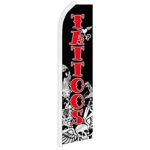 Tattoos Swooper Feather Advertising Flag – Perfect for Tattoo Shops, Piercing Shops, Festivals