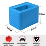 BELOMI 2 Pack Seat Belt Buckle Holder, Easy Access to The Buckles of Rear Seats, Silicone Seat Belt Buckle Booster Suitable for Kids, Car Seatbelt Holder Makes Receptacle Upright Buckling (Blue)