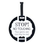 THREE LITTLE TOTS – Please Don’t Touch BabyCar Seat Sign or Stroller Tag – CPSIA Safety Tested (Black & White)