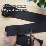 4Inch x 22Yds Wide Black Satin Ribbon, Solid Large Fabric Ribbon for Grand Opening Cutting Ceremony, Dining Table Chair Sash, Sewing Craft Car Bows, Gift Wrapping, Wedding Bouquet, Party Decoration