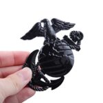 1PC Eagle Auto Emblem Flying Eagle Emblem 3D Zinc Alloy Decal Badge for Car Motorcycle Scratched Decorative Car Logo Side Tail Logo Sticker (Black)