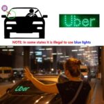 Light Sign for Car, Green Light Decal for Car Windshield with Suction Cups, USB Type-C Touch Dimmer Switch Cable