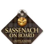 Outlander Sassenach Car Window Sign | Official Outlander Decorative Collectible | Measures 5.25 Inches Square