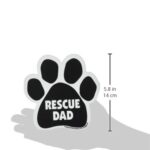 Imagine This Paw Car Magnet, Rescue Dad, 5-1/2-Inch by 5-1/2-Inch
