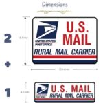 Mail Delivery Driver Magnetic Signs (White-Red)