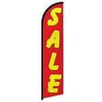 Infinity Republic – Sale (Red & Yellow) Windless Full Sleeve Banner Swooper Flag – Perfect for Businesses, Dealerships, Car Lots, Furniture Stores, etc!