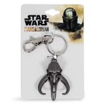 Star Wars Mandalorian Mythosaur Logo Car & Backpack Keychain Ring – Awesome & Heavy Duty 3D Flat Back Metal Key Holder Organizer – Cool Collectible Novelty Accessories for Men, Women & Millenials