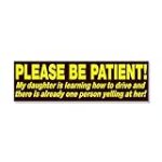 CafePress Be Patient Kid Driver Car Magnet 10 X 3 Car Magnet 10″ x 3″, Bumper Magnet