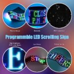 HOIOS LED Signs Digital Scrolling LED Sign High Bright Programmable LED Sign For Store Window Advertising Flexible LED Matrix Panel Bluetooth APP DIY Text Animation Graffiti(31×8″)