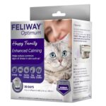 FELIWAY Optimum Cat, Enhanced Calming Pheromone Diffuser, 30 Day Starter Kit (48 mL), Translucent