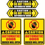 Tagsignlogy Caution Automatic Door Driver Will Open DO NOT Pull Touch Warning Sign for Van CAR Taxi SUV AUTO Window Waterproof UV Lamination Vinyl Decal Safety Adhesive Stickers