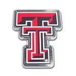 Texas Tech University Red Raiders Color TT Chrome Plated Premium Metal NCAA College Car Truck Motorcycle Emblem