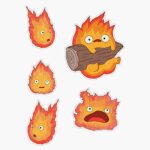 Generic Magnet Calcifer s Magnet Bumper Sticker Car Magnet Flexible Reuseable Magnetic Vinyl 5 in, LAB-CTMAGNETS-400