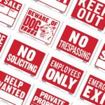BAZIC For Sale Sign 9″X12″, Plastic Signs for Yard Sale Garage Sale Retail Store Business, Waterproof Indoor Advertising Signage, 4-Pack