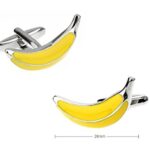 MRCUFF Banana Yellow Pair Cufflinks in a Presentation Gift Box & Polishing Cloth