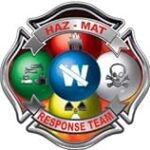 Maltese Cross Hazmat Response Team 4″ Reflective Firefighter Decal