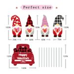 Valentine Gnomes and Love Heart Car Kit – Yard Sign and Outdoor Lawn Decorations – Valentine’s Day Party Yard Signs – Set of 15