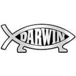 Darwin Fish Plastic Auto Emblem – [Silver][5 1/4” x 2”]