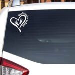 Granddaughter on Board (Heart/Feet) – Die Cut Vinyl Window Decal/Sticker for Car/Truck