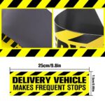 Dakchor Vivid Yellow Delivery Vehicle Makes Frequent Stops Delivery Driver Magnet Sign – Convenient Identification Driver 4 Pcs 7.5x25cm (3×9.8inch)