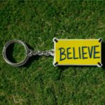 EPIC Goods Believe Keychain – Coach Lasso Believe Sign, AFC Richmond Soccer | Stocking Stuffer, Motivational Poster, Funny Keyring for Car Keys, Backpack, Fanny Pack