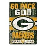 WinCraft NFL Green Bay Packers 11×17 Wood Sign, Team Color, One Size