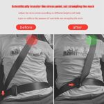 Qijk Seatbelt Seat Belt Adjuster,Seat Belt Clip Universal Shoulder and Neck Belt Locator Retainer Locking Clip, 2 Pieces