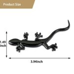 1 Pack Gecko Car Stickers, Fashion 3D Gecko Shape Pure Metal Chrome Badge Logo Decal car Sticker, Car Body Block Scratch Sticker – Waterproof, Sun Protection, Extra Durable (Right Gold)