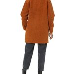 Amazon Essentials Women’s Teddy Bear Fleece Oversized-Fit Lapel Jacket (Previously Daily Ritual), Caramel, Medium