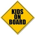 5×5 inch Caution Sign Shaped Magnetic KIDS On Board MAGNET -children Safety safe Vinyl Decal Sticker Car Waterproof Car Decal Bumper Sticker
