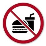 No Food or Drink Sign Vinyl Sticker – Car Phone Helmet – Select Size