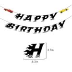 GLASNES Race Car Happy Birthday Banner Race Car Theme Birthday Party Decorations Boys Man Birthday Baby Shower Party Supplies