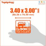 Tagsignlogy (Combo Pack) Caution Automatic Door Driver Will Open DO NOT Pull Touch Warning Sign for Van Taxi SUV AUTO Window Sliding Bypass Tailgate Waterproof UV Lamination Vinyl Decal Safety Adhesiv