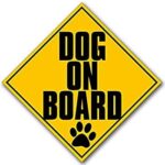 Singular Dog On Board Caution Sign Shaped Sticker (car Safety Safe paw)