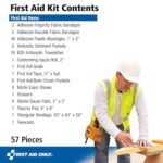 First Aid Only 6060 10-Person Emergency First Aid Kit for Office, Home, and Worksites, 57 Pieces