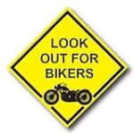 Colorsurge LLC Look Out for Bikers Reflective Decal