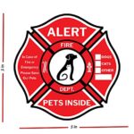 Pet Alert Sticker, Double-Sided, 6 Rescue Pet Decals, Pet Alert Stickers for House Home Window Pet Door-Emergency Pet Kit, UV Resistant-Waterproof