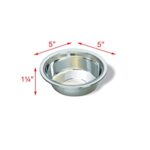Van Ness Pets Lightweight Stainless Steel Cat Bowl, 8 OZ Food And Water Dish, Natural