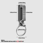 JEINAPA Titanium Duty Belt Key Holders,Quick Release Keychain with Keyring for Keys,Car Key Clip for Belt,Gifts for Men Dad (Style 1)