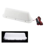 NRC&XRC White LED 12V Car Taxi Cab Roof Top Sign Light Lamp Magnetic with 3m Cigarette Lighter Power Cords