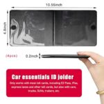Kewucn 4 PCS Car Registration Insurance Holder, 5.2″ × 4.8″ Waterproof Leather Auto Card Glove Box Organizer, Essential Driver License Case for Cards Documents (Large Car)