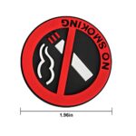 zipelo No Smoking Stickers, 4 Pcs 2 x 2 inch Durable No Smoking Sign for Vehicles Cars, Premium Self-Adhesive Business Decals, UV Resistant, Waterproof, Anti Scratch for Outdoor and Indoor (Black/Red)