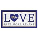 Baltimore Ravens 6” x 12” Team Love Sign