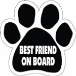 Imagine This Paw Car Magnet, Best Friend on Board, 5-1/2-Inch by 5-1/2-Inch