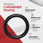 KeySmart Stainless Steel Carabiner Clip – Round Carabiner Purse Clip for Easy Access to Keys and Accessories – Quality Stainless Steel Circle Clips – Lightweight O Ring for Purses (2-Pack)
