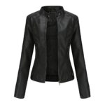 cllios Women’s Faux Leather Jacket Plus Size Moto Biker Jacket Bomber Race Car Jacket Zip Up Coat Motorcycle Outerwear