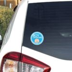 Baby on Board Car Sticker – Boy on Board – Modern and Unique – Bright Colors