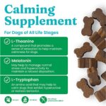 Solid Gold Calming Chews for Dogs – Soothing Snacks for Stress & Dog Anxiety Relief – Melatonin & Valerian Root – Dog Treats for Separation Anxiety Relief & Fireworks for All Breeds & Sizes – 120 Ct